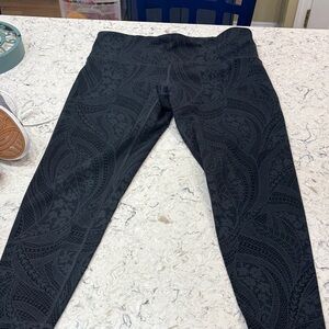 Athleta Charcoal Textured Leggings